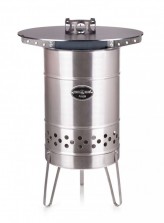 Petromax Pyron Feuertonne Edelstahl Tonne+Plate Tonne+Plate