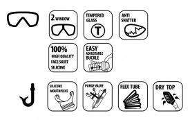 Schildkroet Schnorchel Set Palau 